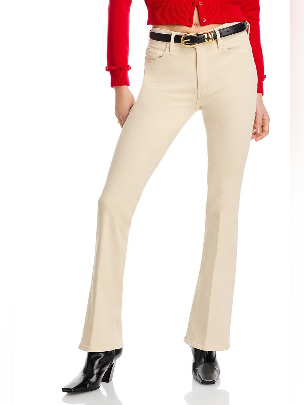 MOTHER The Weekender Sneak Flare Jeans in Play Date